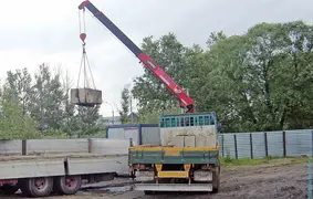 Перемещение бетонных блоков